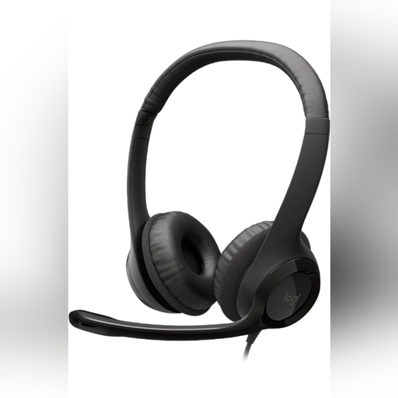 Logitech - H390 Wired USB On-Ear Stereo Headphones - Black - Picture 1 of 2